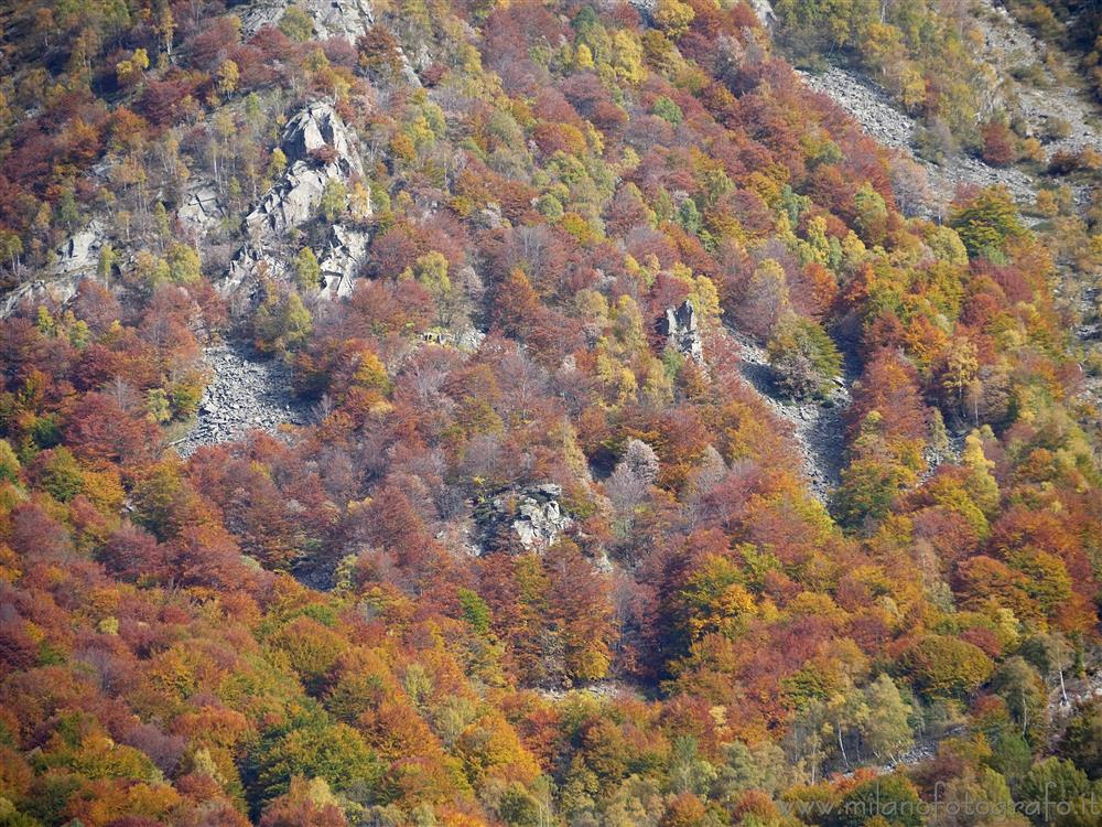 Piaro (Biella, Italia) - Stony grounds and autumn woods in the High Cervo Valley